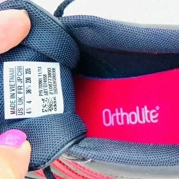 ADIDAS Retro Orion 2 “Tetro Style” Red/Black 90’s Training Sneakers Size 4.5 - Picture 4 of 8